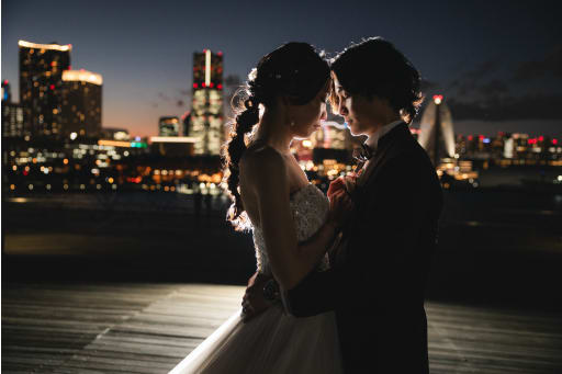 寄りと引きの写真で動きをつけて