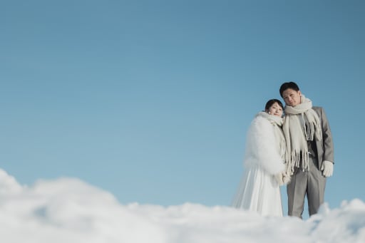 青空と雪、可愛すぎる！
