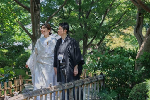 緑の参道を歩む