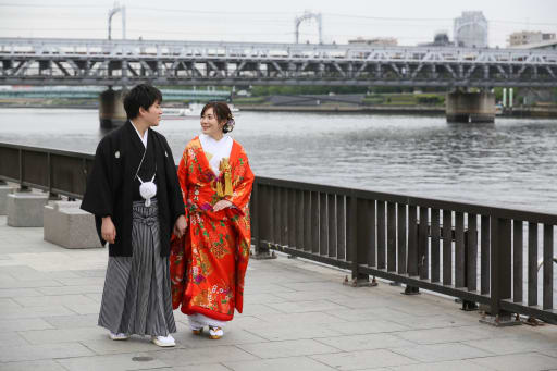 隅田川沿いにて