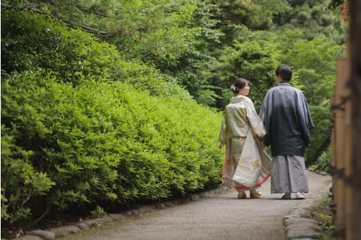 和装でお散歩