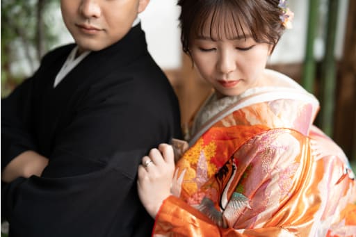ご新婦様のお着物とヘアメイクをしっかりと残しました◎