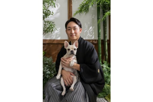 新郎さんとワンちゃん