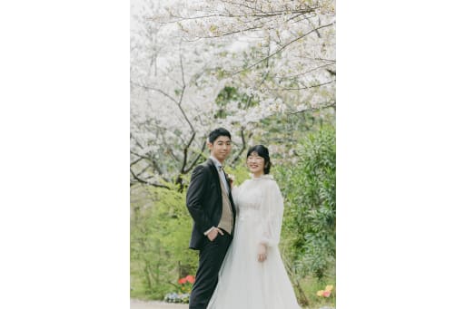 桜と一緒に