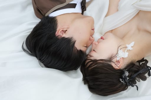 寝転がりショット