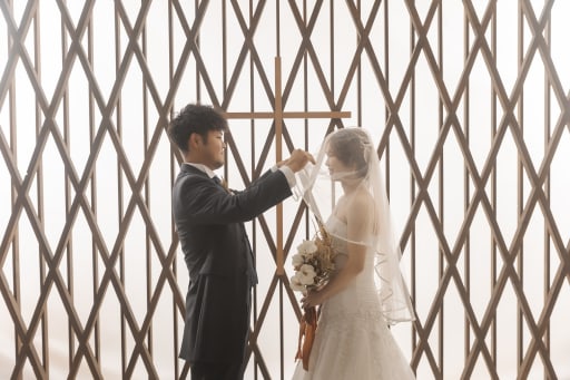 続いてはベールアップのシーンを