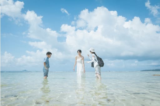 Having fun at the sea