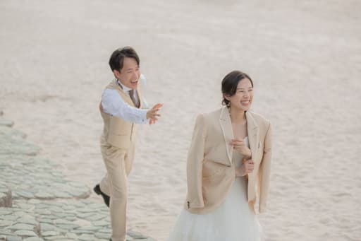 白良浜で迎えた特別な前撮りロケーション
