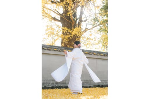 秋のもう一人の主役ともいえるイチョウの木の下で