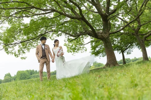 風に靡くドレス