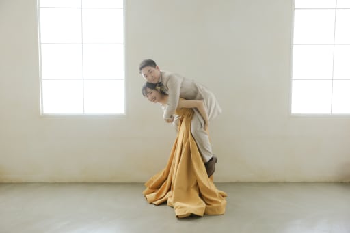 新郎様をおんぶ🌟