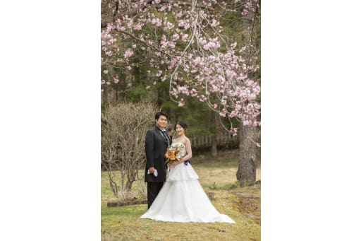 お庭に出ると偶然