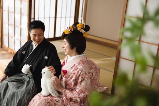 ぬいぐるみと一緒に