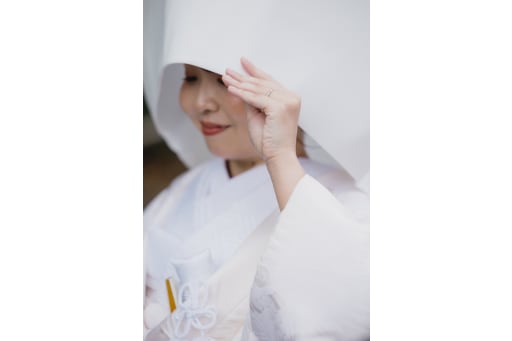 白無垢といえば綿帽子