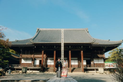 撮影の最後には、青空を背景に広く撮影した一枚。