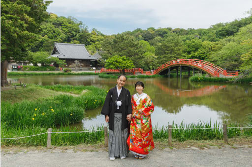 庭園を見渡せる場所から