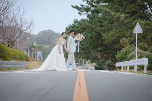 横断歩道で