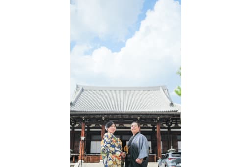 お次は和装にお着替えいただきました