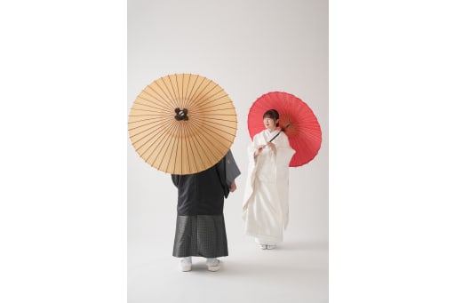 和傘で