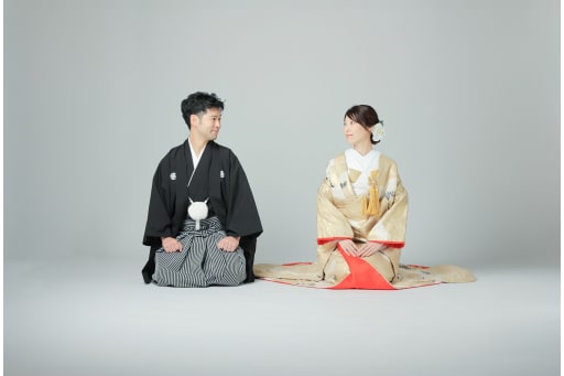 打って変わってこちらは和装での2人撮影