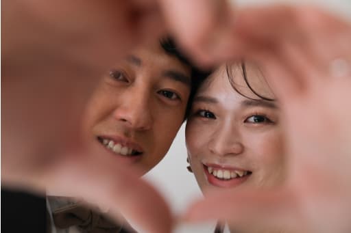 ハートの中から