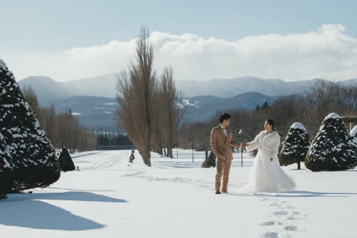 青空と雪