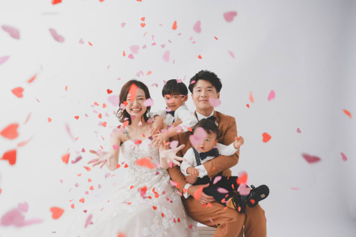 息を合わせてコンフェッティー！豪快な仕上がりになりました笑