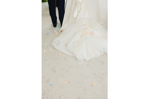 ドレスにお花が！