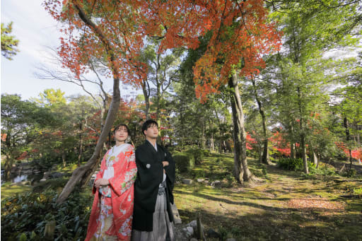 庭園と一緒に
