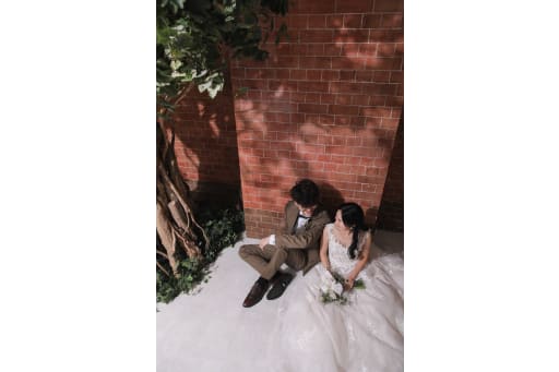 赤煉瓦の前で！！