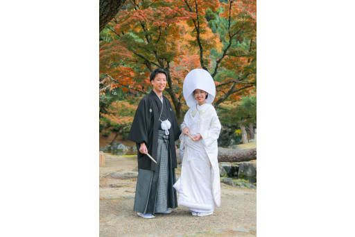 そして、綿帽子を被り並んだお二人のツーショット。