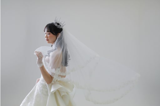 ベールがふわり