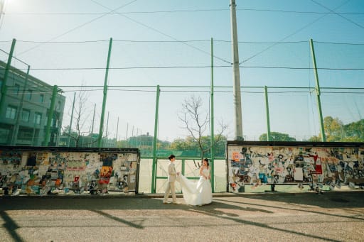 グラウンド前での１カット