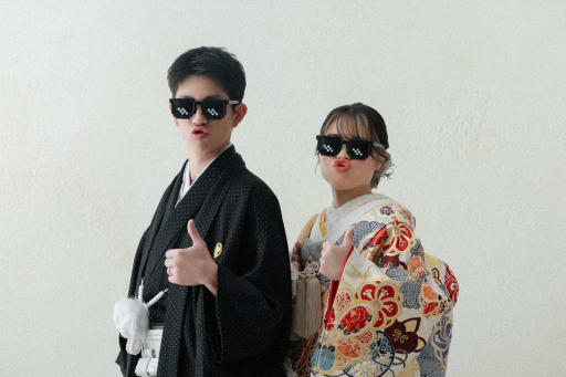 和装×サングラス