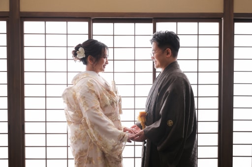 向き合って