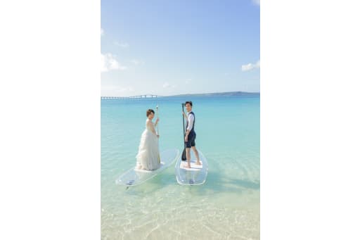 宮古島ビーチでクリアサップ体験フォト