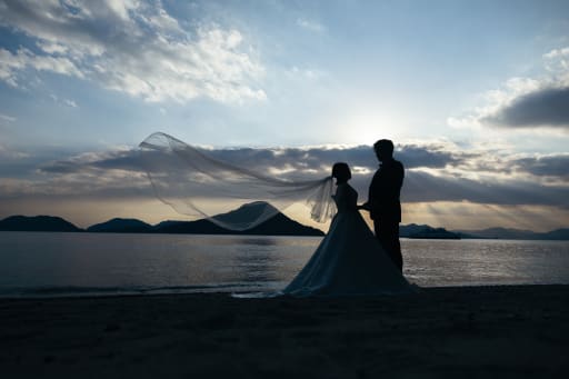 ベールとシルエット