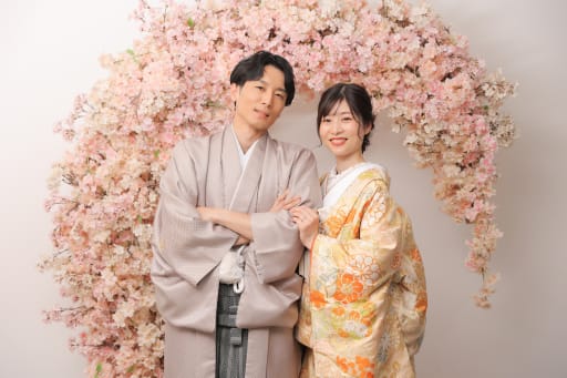 桜のアーチで！