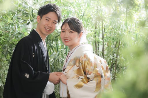 新緑の中で