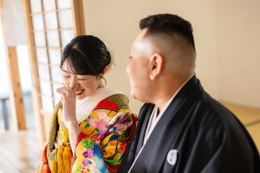 くしゃっと笑う新婦様