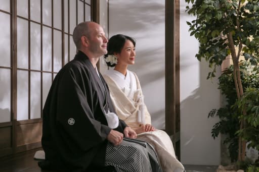 縁側で一休み。