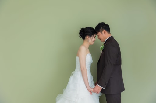 ピスタチオカラーの背景で