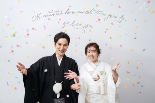 最後はコンフェッティで華やかに♪