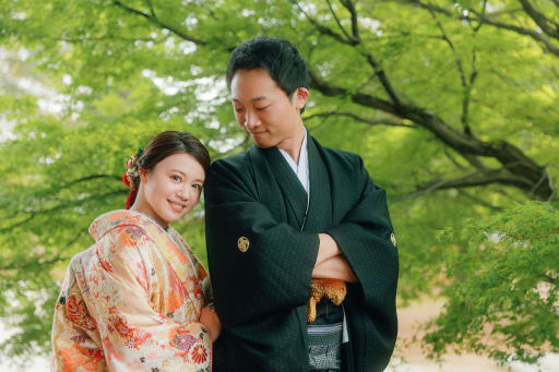 紅葉ロードで緑も一緒に