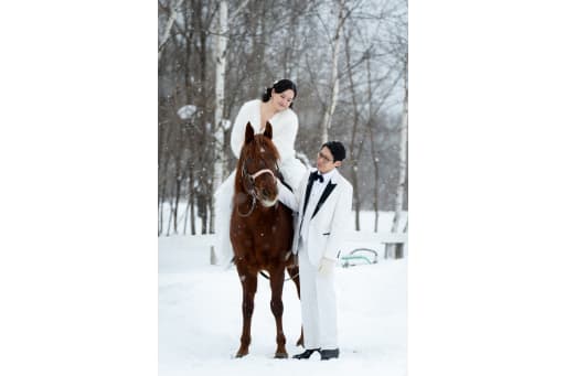 雪も降ってる中でとても幻想的な写真が撮れますが。。。さ、寒い！！w