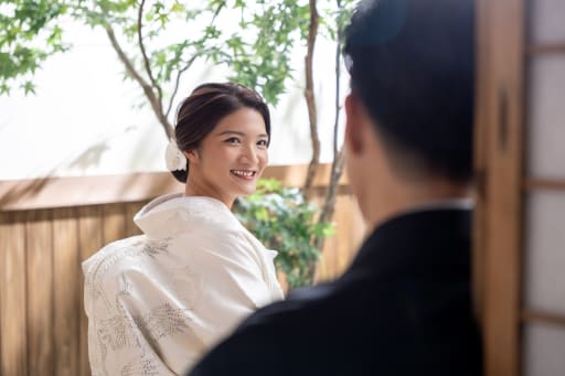 新婦様の振り返りが美しい！