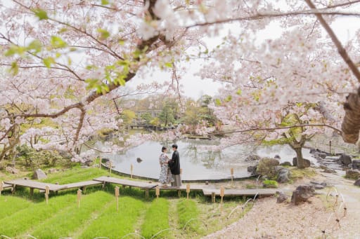綺麗な日本庭園で