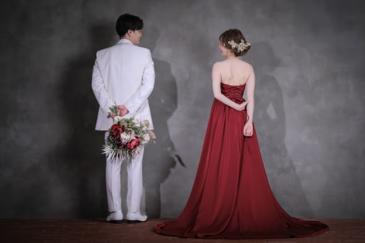 お二人の後ろ姿