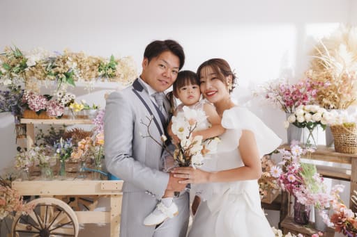 お花屋さんでもご家族揃って♪