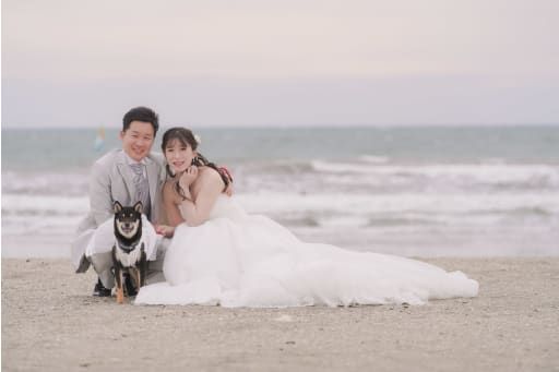 新婦様のドレスふわっと